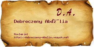 Debreczeny Abélia névjegykártya