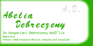 abelia debreczeny business card